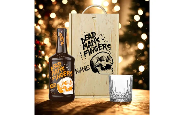 Personalised Dead Man's Fingers Coffee Rum Gift Set With Glass - 70cl