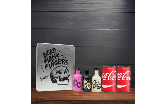 Personalised Dead Man's Fingers Spiced Rum Tin Gift Set With Cola