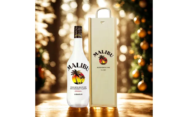 Personalised Malibu Original Coconut White Rum Gift Set - 70cl 21% Abv