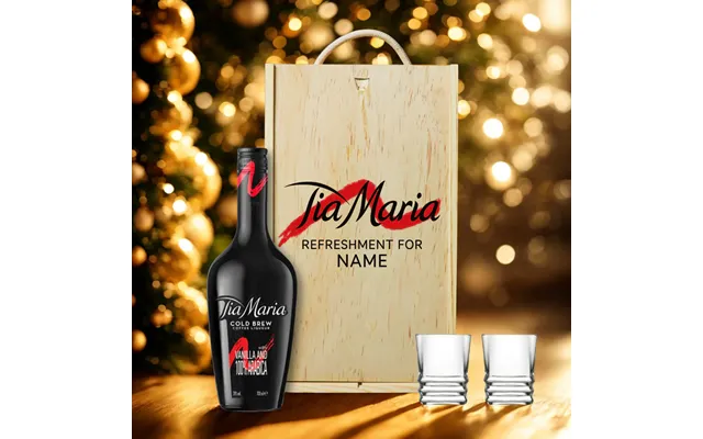Personalised Tia Maria Cold Brew Coffee Liqueur With Shot Glasses Gift Set - 70cl 20% Abv