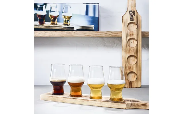 Rastal Beer Flight With Wooden Serving Paddle Gift Set