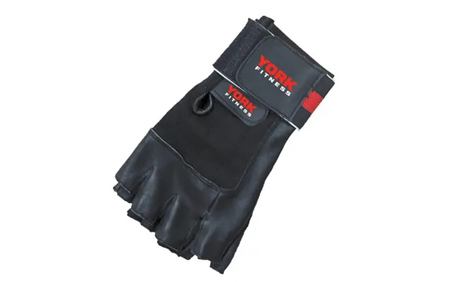 York Fitness Leather Weight Lifting Gloves With Wrist Wrap - S product image