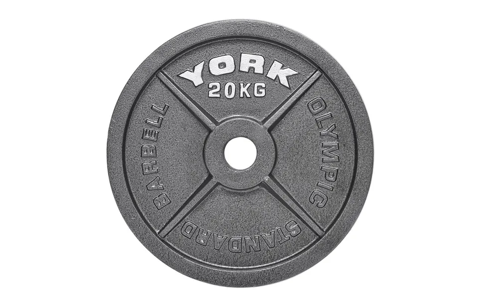 York Olympic Hammertone Cast Iron Weight Plate 1 X 20kg