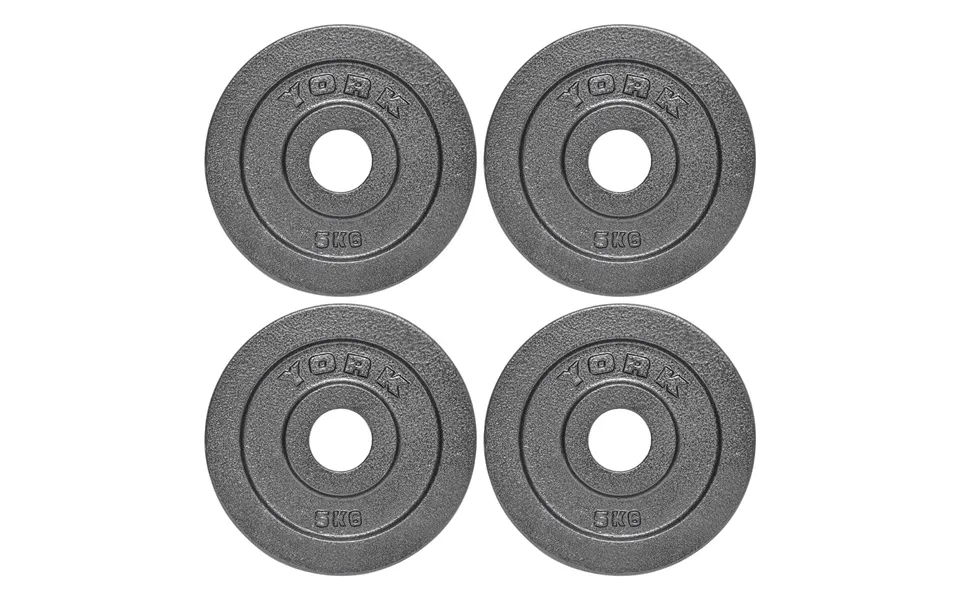 York Olympic Hammertone Cast Iron Weight Plates 4 X 5kg