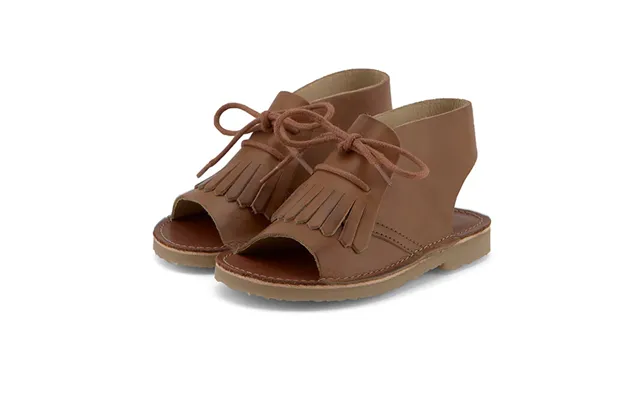 Agnes Kilted Kids Sandal Tan Burnished Leather Size Eu 27 Uk 9