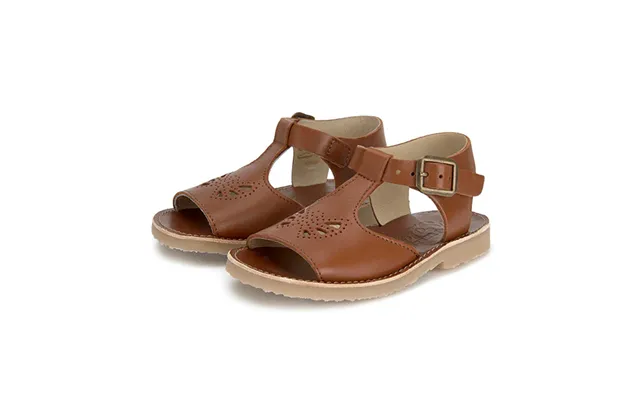 Belle T-bar Kids Sandal Chestnut Brown Leather Size Eu 32 Uk 13