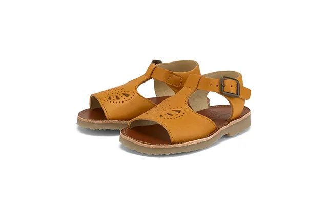 Belle T-bar Kids Sandal Mustard Leather Size Eu 24 Uk 7 Us 8