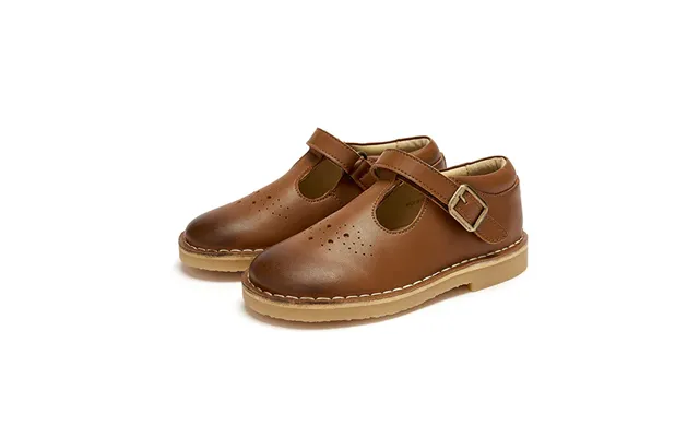 Penny Vegan T-bar Kids Shoe Chestnut Brown Synthetic Leather Size Eu 25 Uk 8 Us 9