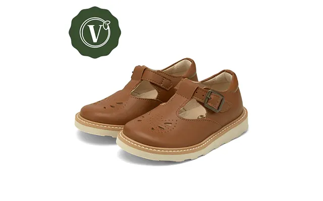 Rosie Vegan T-bar Kids Shoe Chestnut Brown Synthetic Leather Size Eu 39 Uk 6