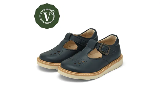 Rosie Vegan T-bar Kids Shoe Navy Synthetic Leather Size Eu 39 Uk 6