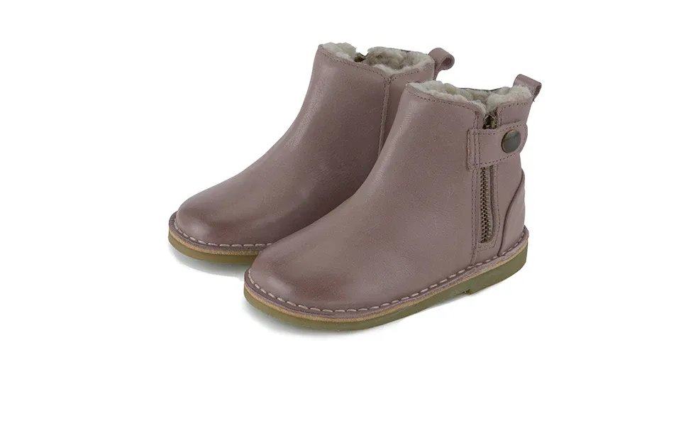 Winston Wool-lined Ankle Boot Rose Leather Size Eu 27 Uk 9.5 Us 10
