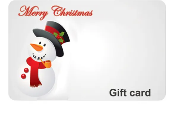 Christmas Snowman Gift Card