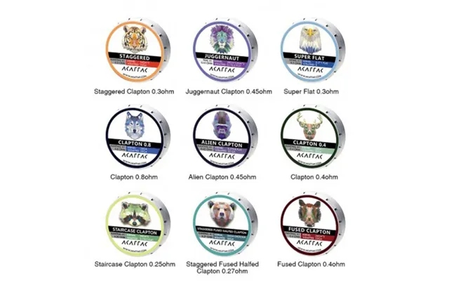 Akattak Kanthal A1 Prebuilt Coil Set 9-in-1 -80pcs