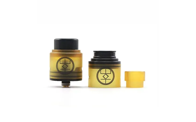 Authentic Advken Breath 24mm Rda Rebuildable Dripping Atomizer W Bf Pin - Yellow