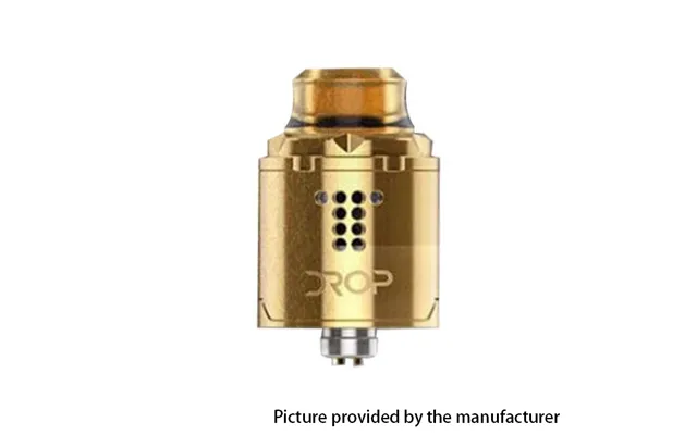 Authentic Digiflavor Drop Solo 22mm Rda Rebuildable Dripping Atomzier W Bf Pin - Gold