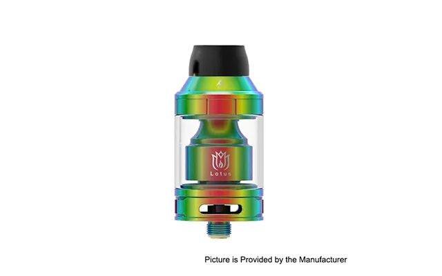 Authentic Hugsvape Lotus 24mm Rta Rebuildable Tank Atomizer 2ml 5ml - Rainbow