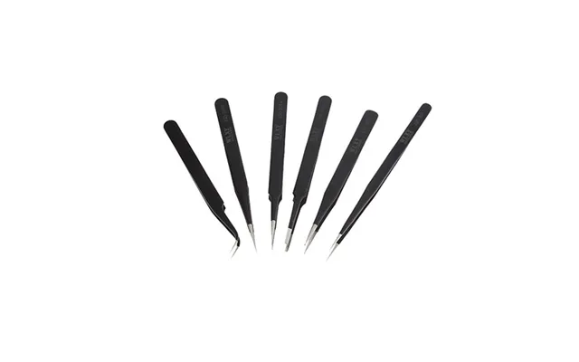 Wlxy Wl-esd Durable Steel Tweezers Set 6 Pcs