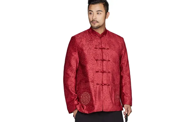 Attractive Frog Button Chinese Tang Jacket - Claret