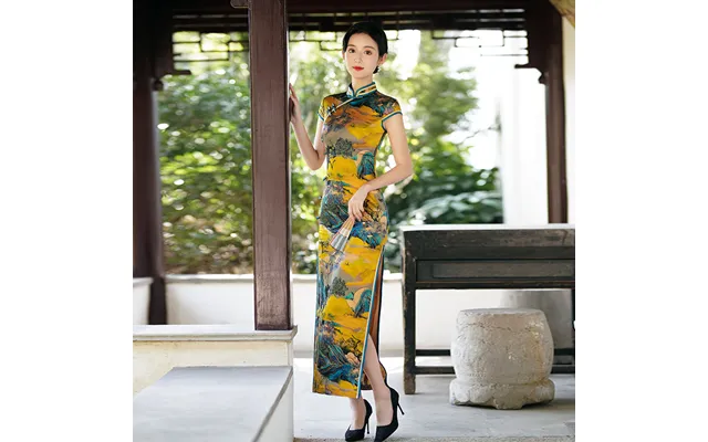 Oriental Qipao Cheongsam Chinese Dress -9cd3fhi5