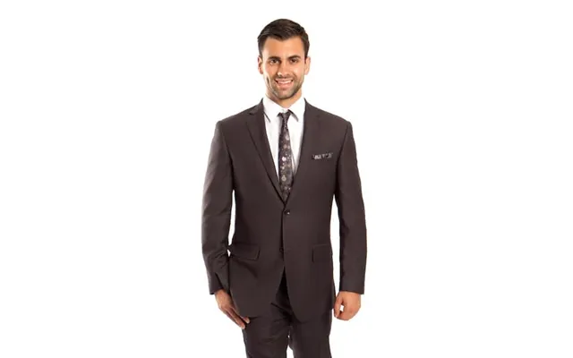 Grey 100% Wool Stripe Suit