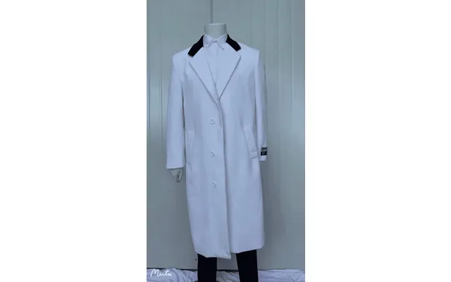 Men Belted White Wool And Cashmere Mens Overcoat