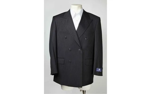 Men's Pinstripe Double Breasted Black Sport Coat Blazer