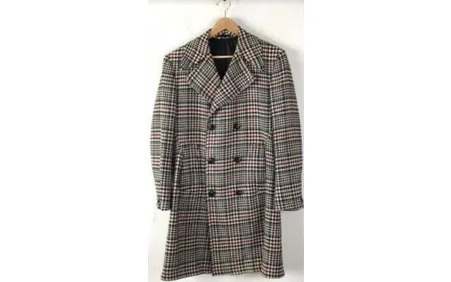 Mens Plaid Overcoat Wool Peacoat Plaid Topcoats Cream Black Red