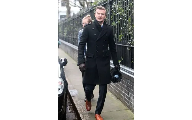 Mens Slim Fit Topcoat - Black Color Slim Fit Overcoat product image