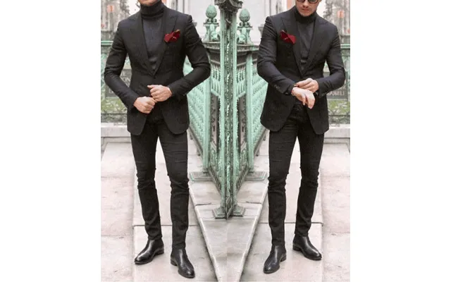 Suit And Turtleneck Combo - Turtleneck Prom Outfits