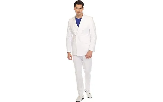 White Double Breasted Seersucker Suit 89