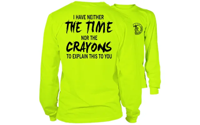 Crayons - Long Sleeve Hi-vis Safety Yellow Shirt product image