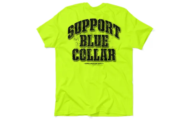 Support Blue Collar - Safety Yellow T-shirt product image