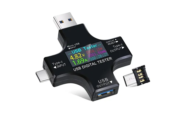 2 In 1 Type C Usb Tester Color Screen Lcd Digital Multimeter Usb C Voltage Current Voltmeter Amp Volt Ammeter Tester Usb