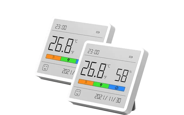 2pcs Xiaomi Duka Atuman Th1 Temperature Humidity Meter Lcd Digital Thermometer Hygrometer Sensor Gauge Weather Station C