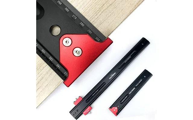 300 600 900mm Aluminum Alloy Marking Ruler Woodworking Scriber Square Multi-function Measuring Ruler