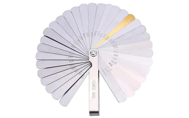 32 Blades Steel Feeler Gauge Dual Marked Metric And Imperial Measuring Tool