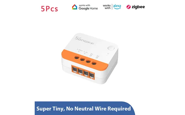 5pcs Sonoff Zbmini L2 Smart Zigbe3.0 Switch No Neutral Required Intelligent Two-way Control Relay Module Timer Voice Con