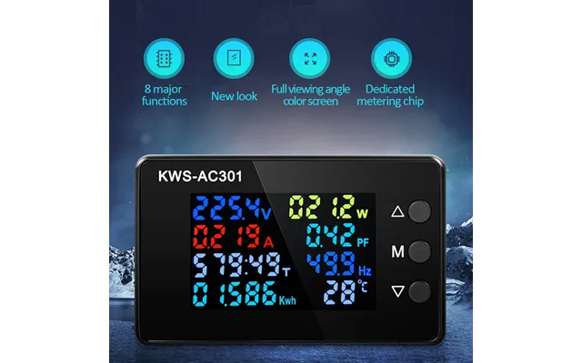 8 In1 Digital Voltmeter Ammeter Kws-ac301 Ac 50-300v Power Energy Meter Led Digital Ac Wattmeter Electricity Meter