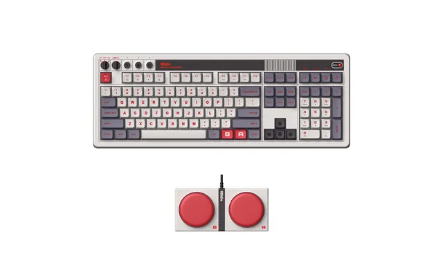 8bitdo Retro108 Tri-mode Mechanical Gaming Keyboard 108 Keyswith Programmable Keys Top-mount Structure Hot Swappable P