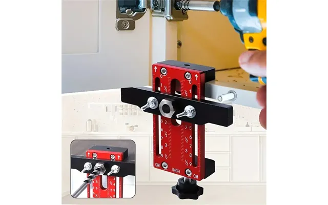 Adjustable Aluminum Alloy Cabinet Door Positioner Clamp 5-45mm One-hand Operation For Most Cabinet Doors Includes 10mm S