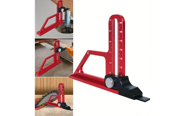 Adjustable Table Saw Depth Gauge 0-60mm With Metric And Inch Scale Aluminum Installing Blade Router Bits Height Measurin