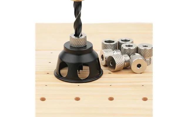 Aluminum Alloy Punch Locator Pocket Hole Jig Kit 3-10mm Stainless Steel Bushings Portable For Woodworking Precision And