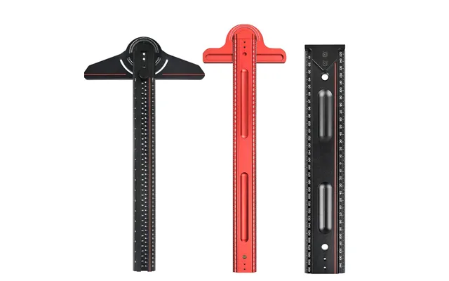 Aluminum Alloy Woodworking Carpentry Edge Ruler With Adjustable Protractor Angle Finder T-square Marking Scriber Gauge F