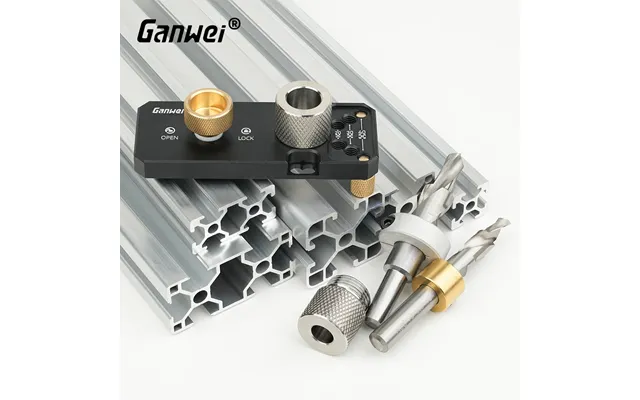 Aluminum Profile Drilling Jig 20 30 40 Series Profile Positioning Punching Locator Set With M6 And M8 Step Drill Bits