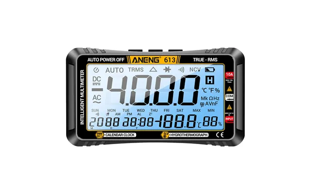 Aneng 613pro Smart Multimeters Dc Ac Voltage Capacitor Tester 4000 Counts 10a Current 600v Voltmeter Test Alarm Clock Se