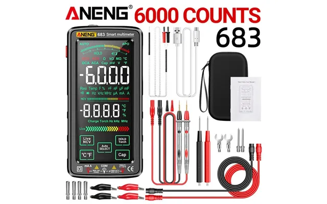 Aneng 683 Smart Multimeter High-end Touch 6000 Counts Multimetro Test Rechargeable Multitester Ac Dc Voltage Tester Curr product image