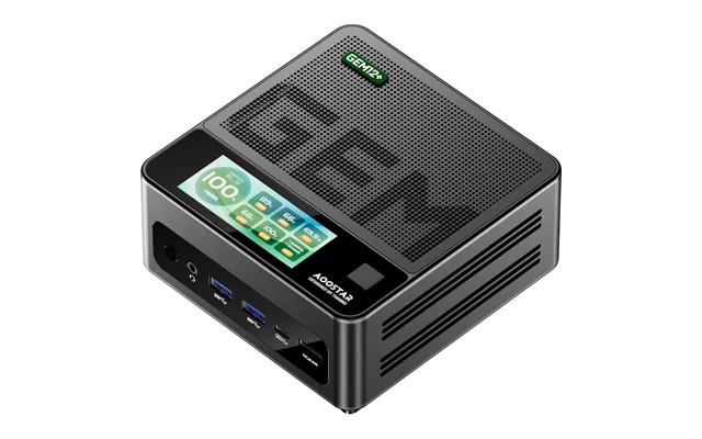 Aoostar Gem12 Pro Max Mini Pc With 2.86 Inch Screen Fingerprint Unlocking Amd Ryzen 7 8845hs 8 Core 16 Thread 32gb Ddr5