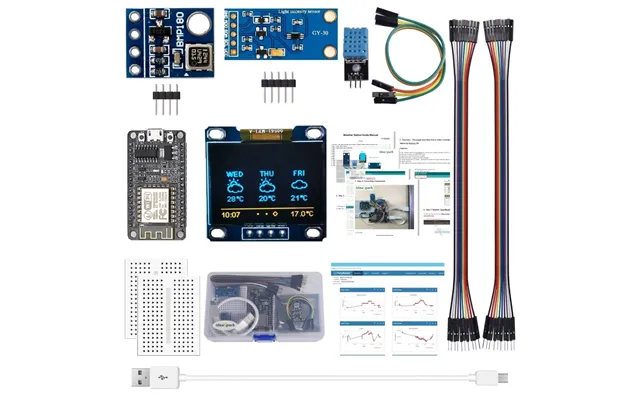 Aoqdqdqd Esp8266 Weather Station Kit With Temperature Humidity Atmosphetic Pressure Light Sensor 0