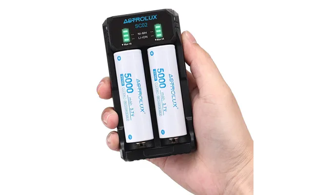Astrolux Sc02 Type-c Qc 3.0 Quick Charge Usb Battery Charger Dual-slots For Li-ion Imr Inr Icr Ni-mh Ni-cd 21700 18650