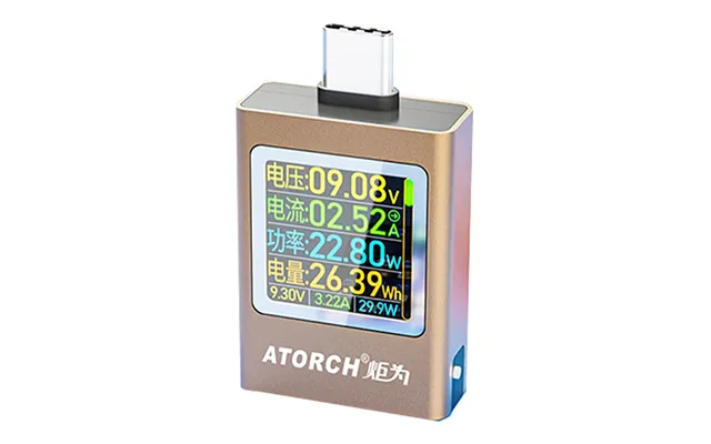 Atorch At085c Dc4.5-50v 0-12a 600w Pd3.1 Digital Display Voltage Ammeter For Power Bank Meter Type-c Mobile Phone Charge